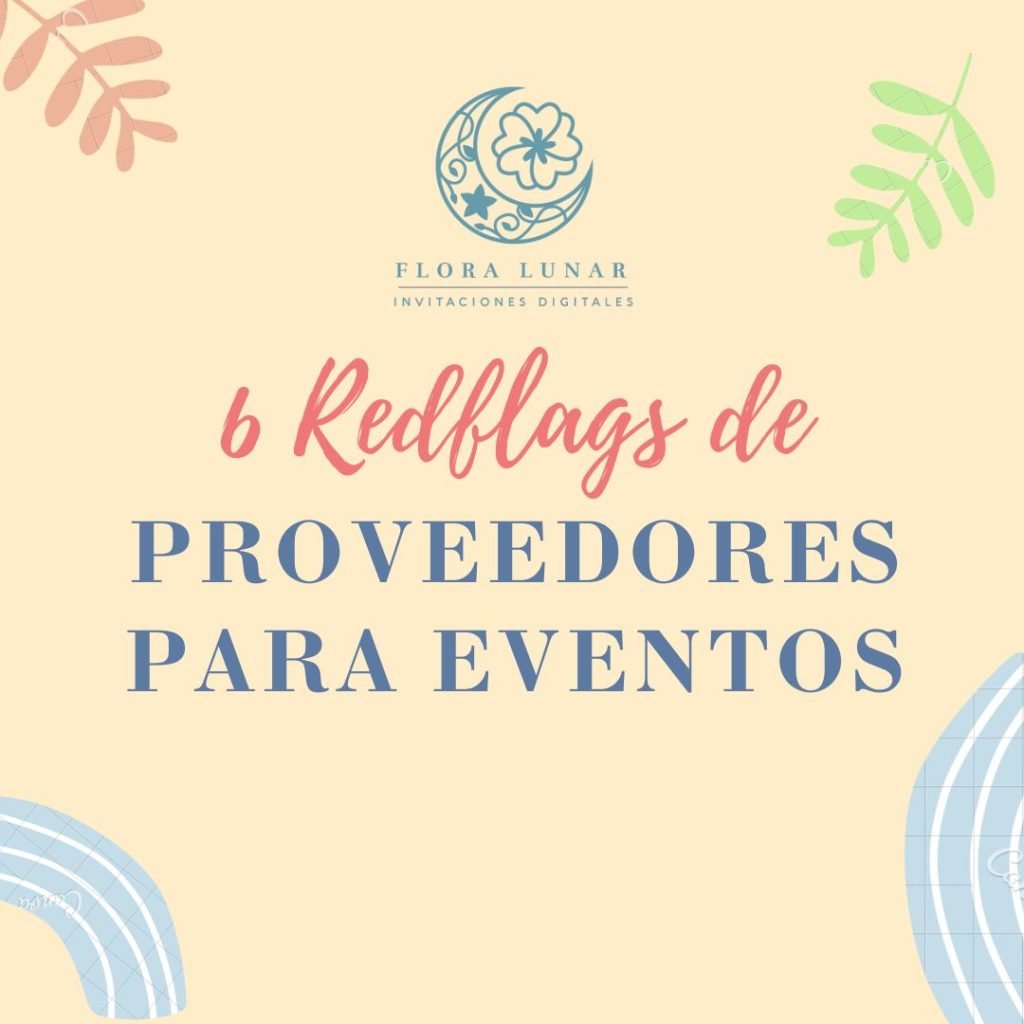 redflags de proveedores para boda